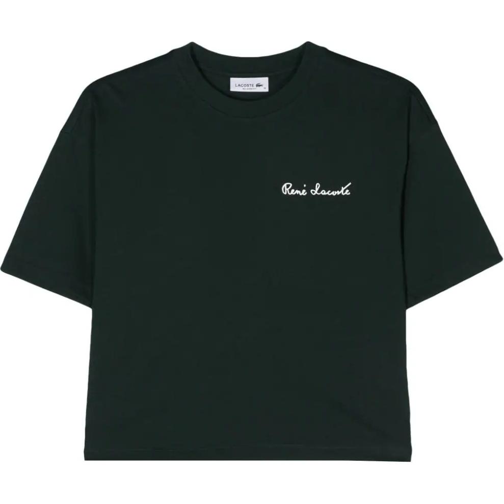 Женская футболка LACOSTE (зеленая)