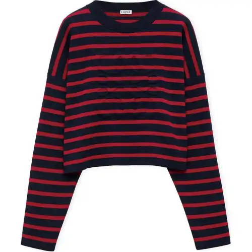 LOEWE Anagram Sweater 'Navy/Red'