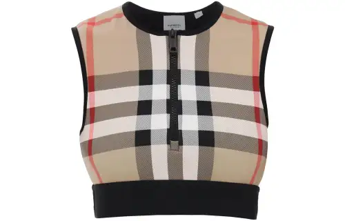 Burberry Vintage Check pattern Sleeveless Crop Top