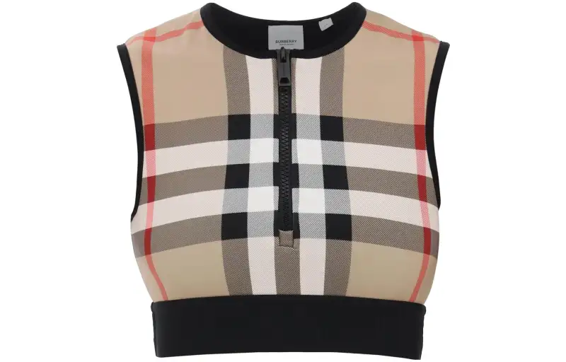 Burberry Vintage Check pattern Sleeveless Crop Top
