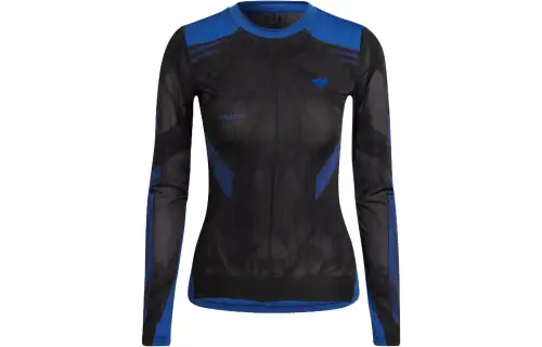 Adidas Originals Version Print T Shirts Women's True Blue Crew Neck Thin Straight Fit