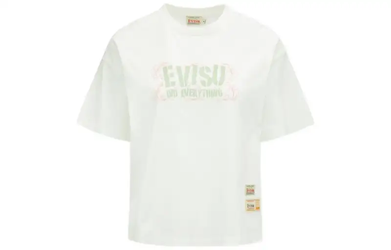 EVISU SS22 Drop Shoulder Sleeve T Shirt Women's
