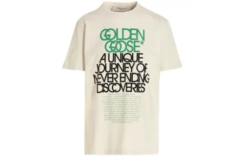Golden Goose Drop Shoulder Sleeve T Shirt Women's Ecru