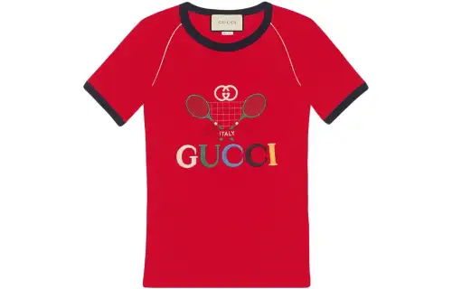 GUCCI SS19 Raglan Sleeve T Shirt Women's Red