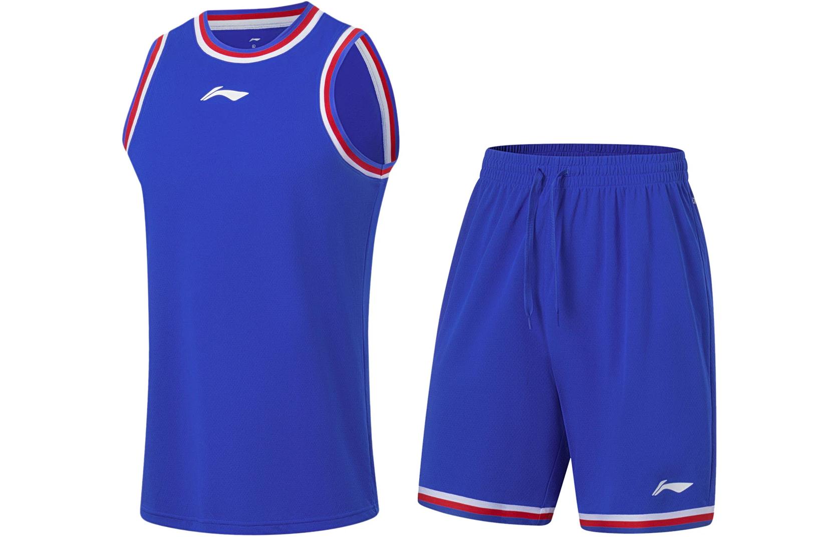Li Ning, basketball blue set, with your logo imprint, men's style