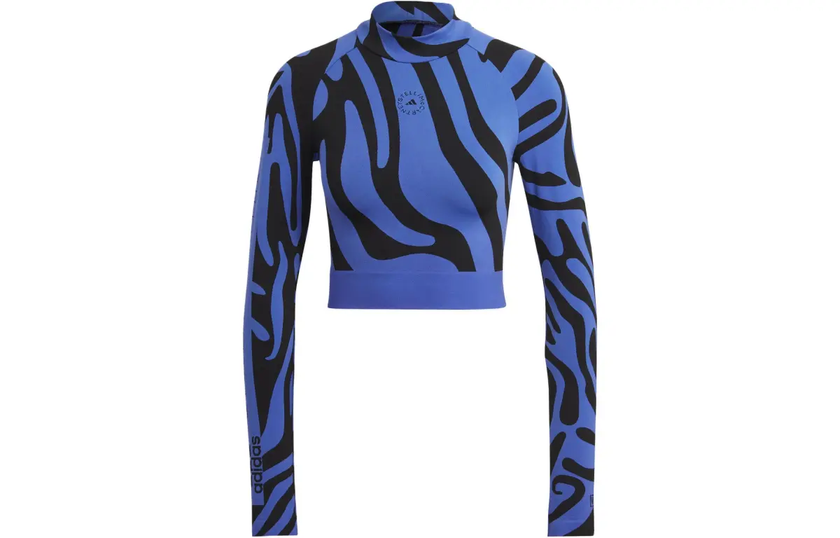 Adidas T-Shirts Women's Blue Stand Collar Moderate Other