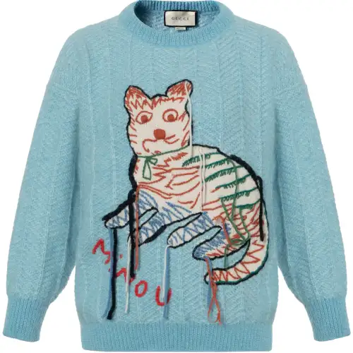 GUCCI Sweater Women's Light Blue