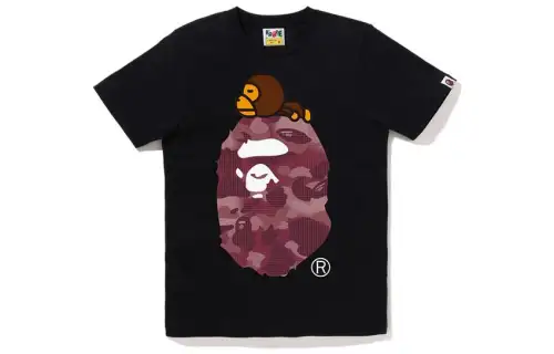 A BATHING APE T Shirts Women's Crew Neck Moderate Straight Fit
