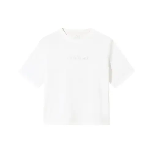 ANTA Variety Training Collection T Shirts Women's Papyrus White Crew Neck Thin Straight Fit