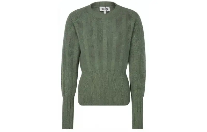 KENZO Sweaters Women's Green Crew Neck Moderate Other