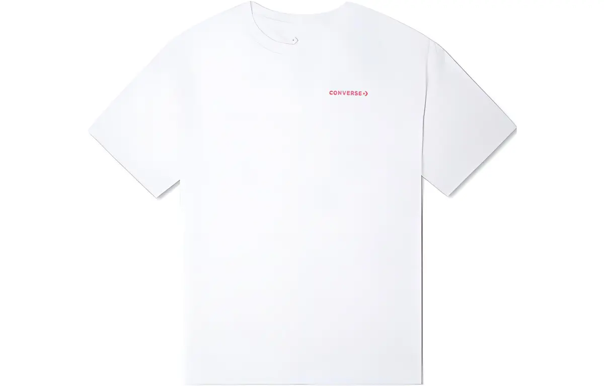 Converse Strawberry Drop Shoulder Sleeve T Shirt Women's White