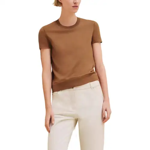 HERMES Sweater Women's Chestnut Caramel