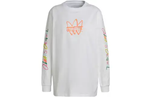 Adidas Originals GRAPHIC LS TEE T Shirt Women's White