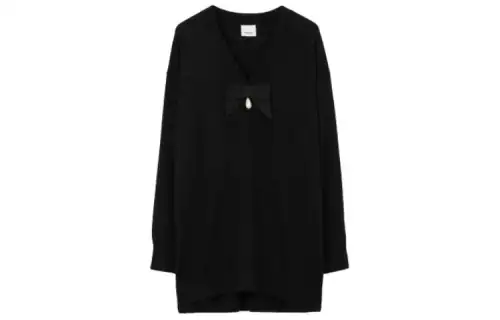 Burberry Sweaters Women's Black V Neck Moderate Other