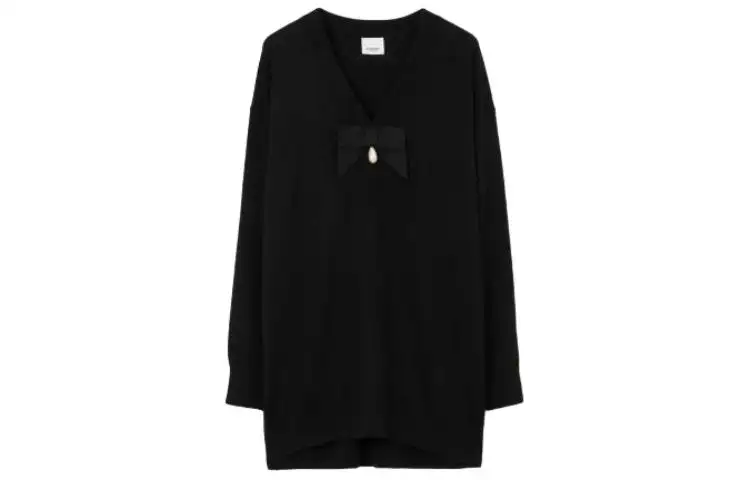 Burberry Sweaters Women's Black V Neck Moderate Other