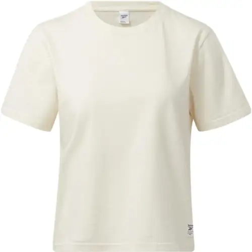 Reebok T Shirts Women's Ecru Crew Neck Thin