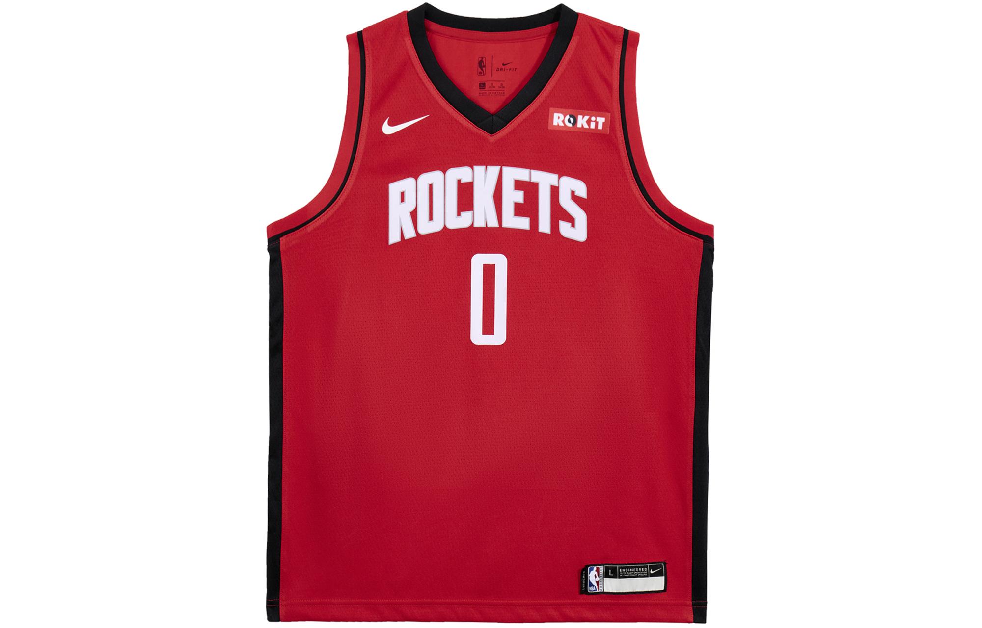 Nike NBA Westbrook Houston Rockets Sleeveless Breathable Basketball Vest Men and Women Red
