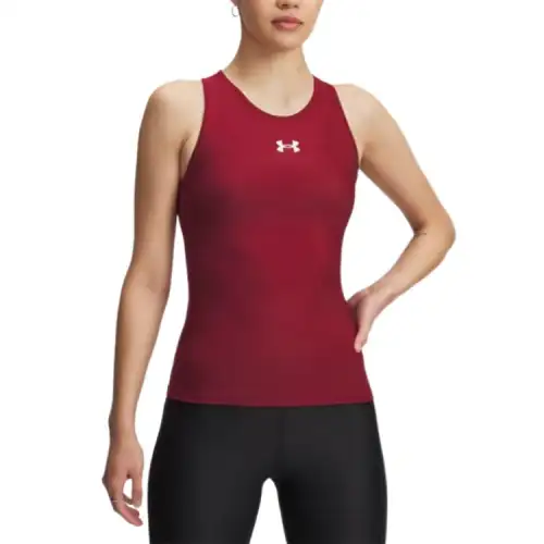 Under Armour HeatGear Tank Top Women's Dark Red/White 625