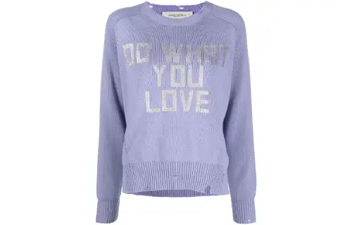 slogan-print cotton jumper