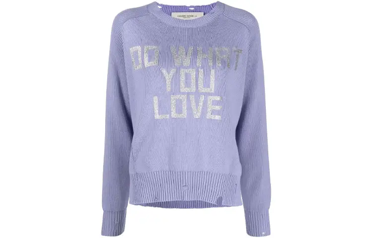 slogan-print cotton jumper