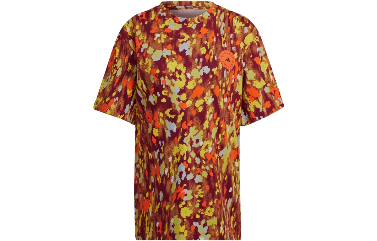 Adidas T-Shirts Women's Multicolor Crew Neck Moderate Straight Fit