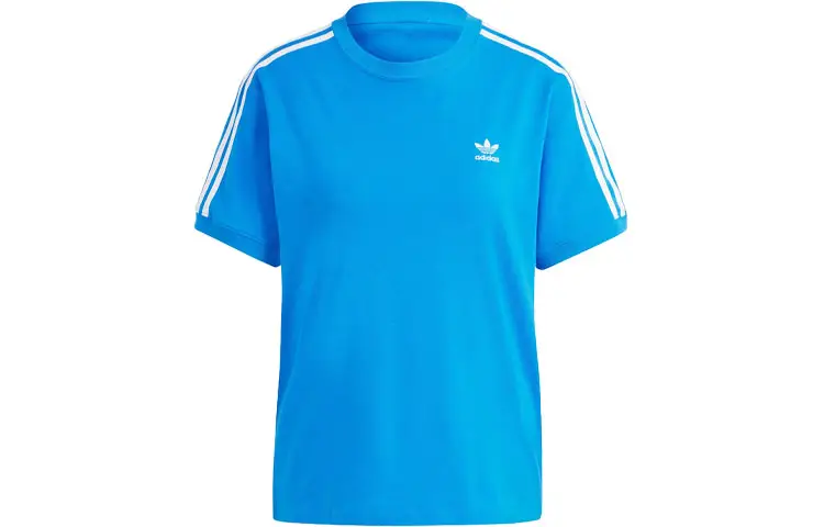 Adidas Originals 3 Stripes Tee T Shirt Women's Blue