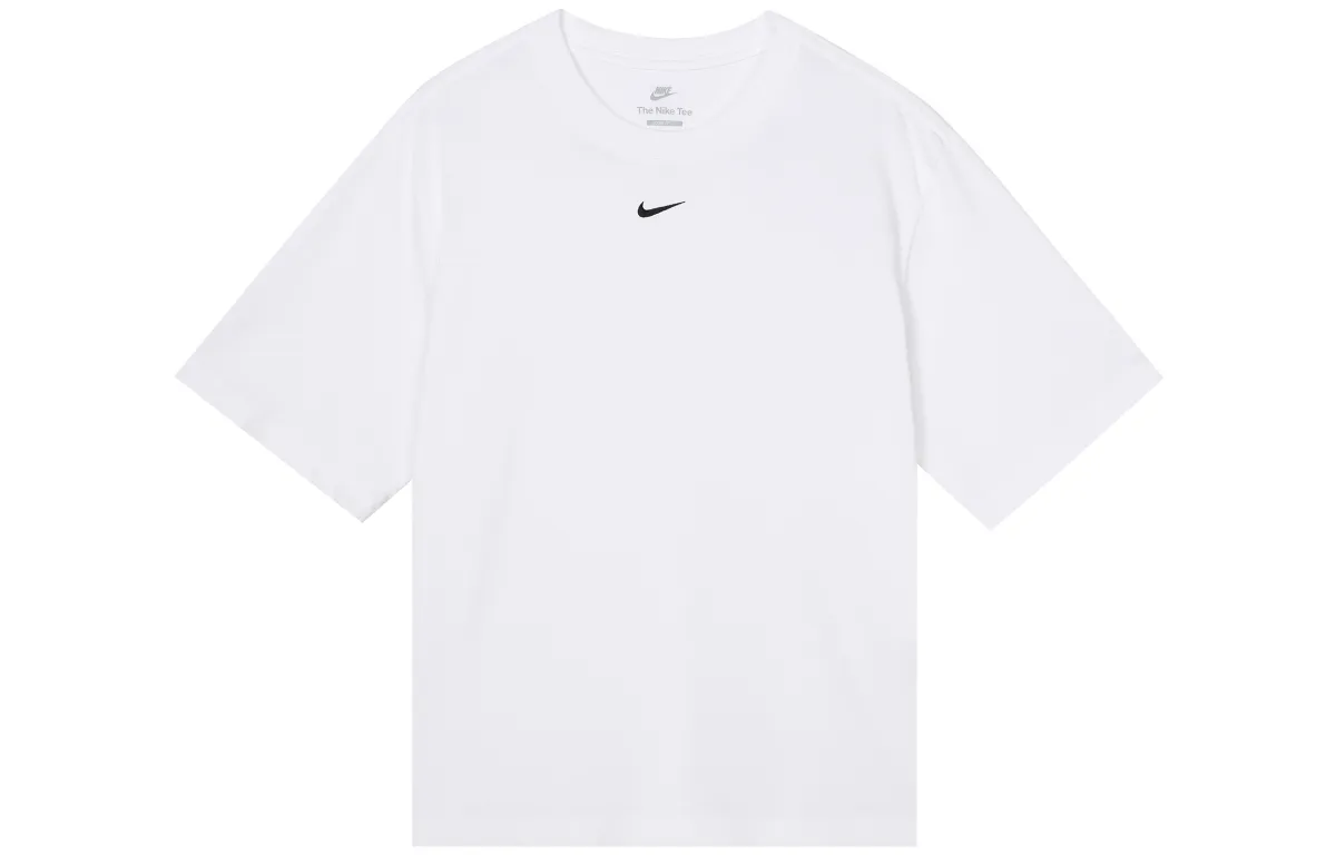 Nike Sportswear Essentials T-Shirts Women's White Crew Neck Moderate