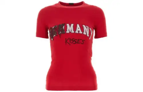 Balenciaga T Shirt, Regular Fit Women's Red