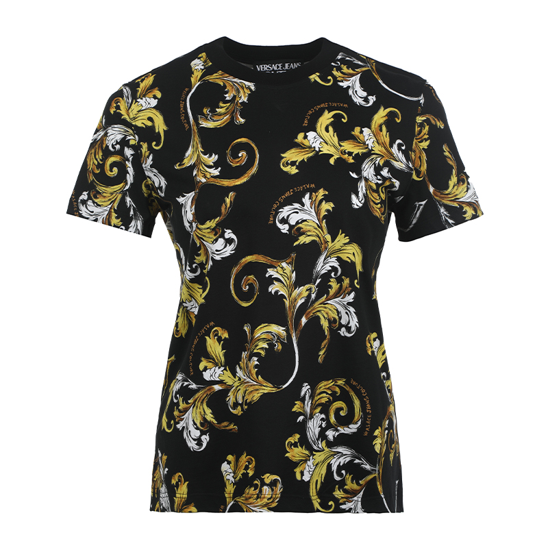 Женская футболка Versace JEANS COUTURE (черная)