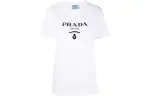 PRADA T Shirts Women's White Crew Neck Moderate Straight Fit