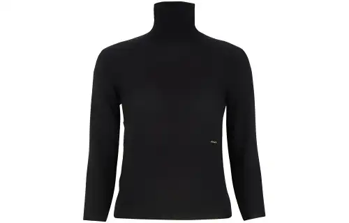 PRADA Sweaters Women's Black Turtleneck Moderate Base Layer