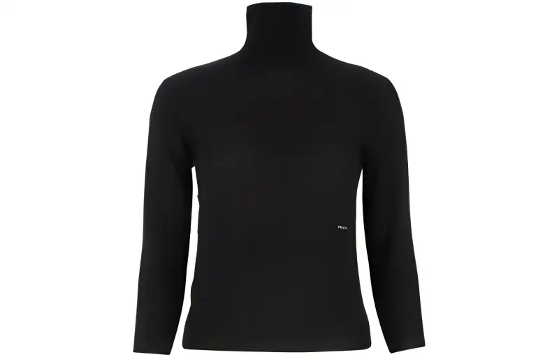 PRADA Sweaters Women's Black Turtleneck Moderate Base Layer