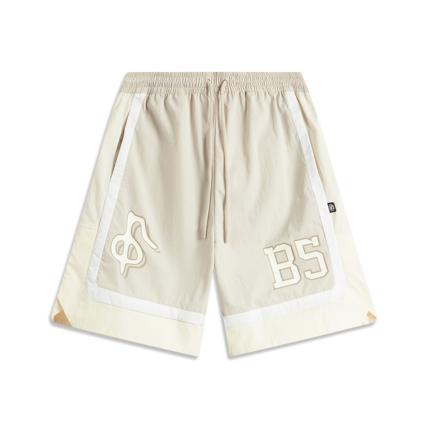 Li Ning Badfive Sports Shorts Men’s Mica Gray Standard White Ecru
