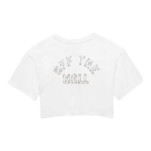 Vans Drop Shoulder Sleeve T Shirt Women's White