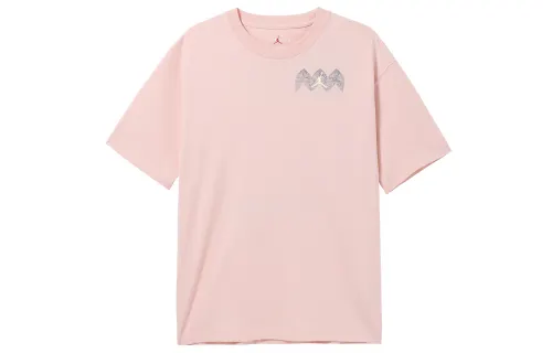 Jordan Drop Shoulder Sleeve T Shirt Women's Orange Pink