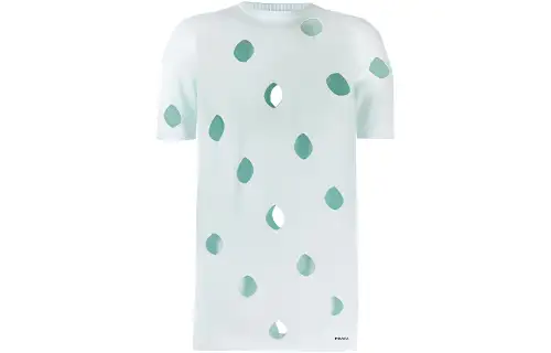 PRADA T Shirts Women's Light Green Crew Neck Moderate Straight Fit