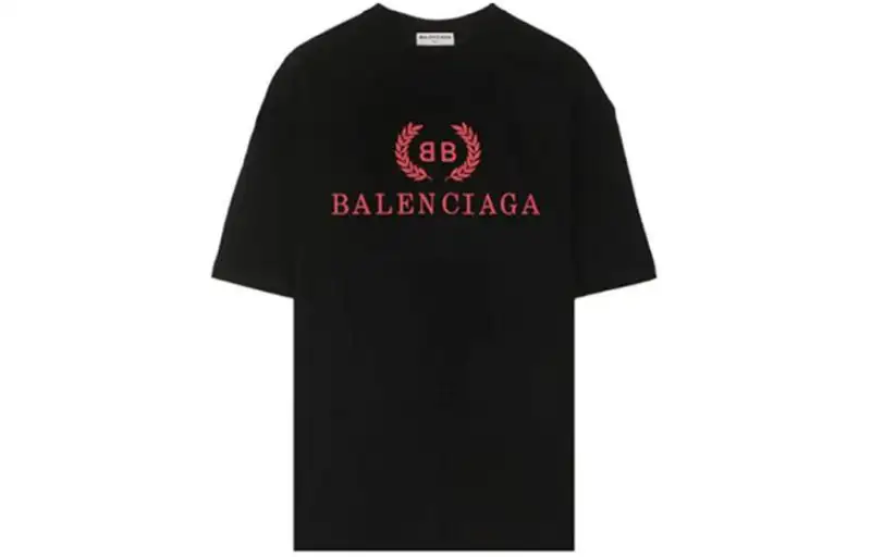 Balenciaga Drop Shoulder Sleeve T Shirt Women's Black Regular Fit