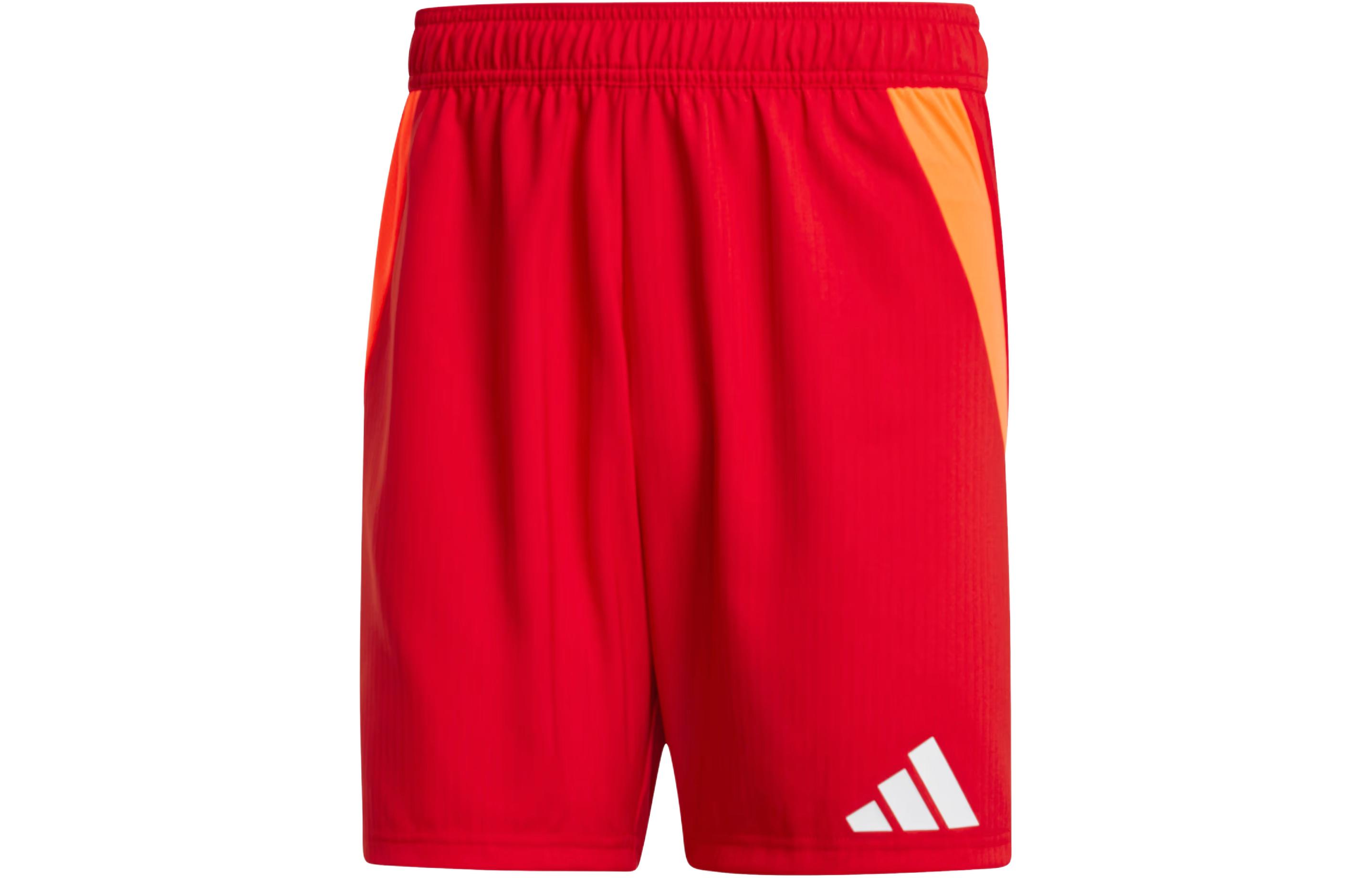Adidas Tiro 24 Competition Match Shorts Colorblock Logo Logo Elastic Waist Straight Leg Football Pants Men's Power Red