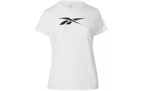 Reebok T Shirts Women's White Crew Neck Moderate Straight Fit