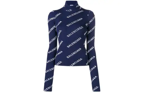Balenciaga SS23 Sweater Regular Fit Women's Blue