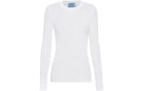【Previous Season】open-knit cotton jumper