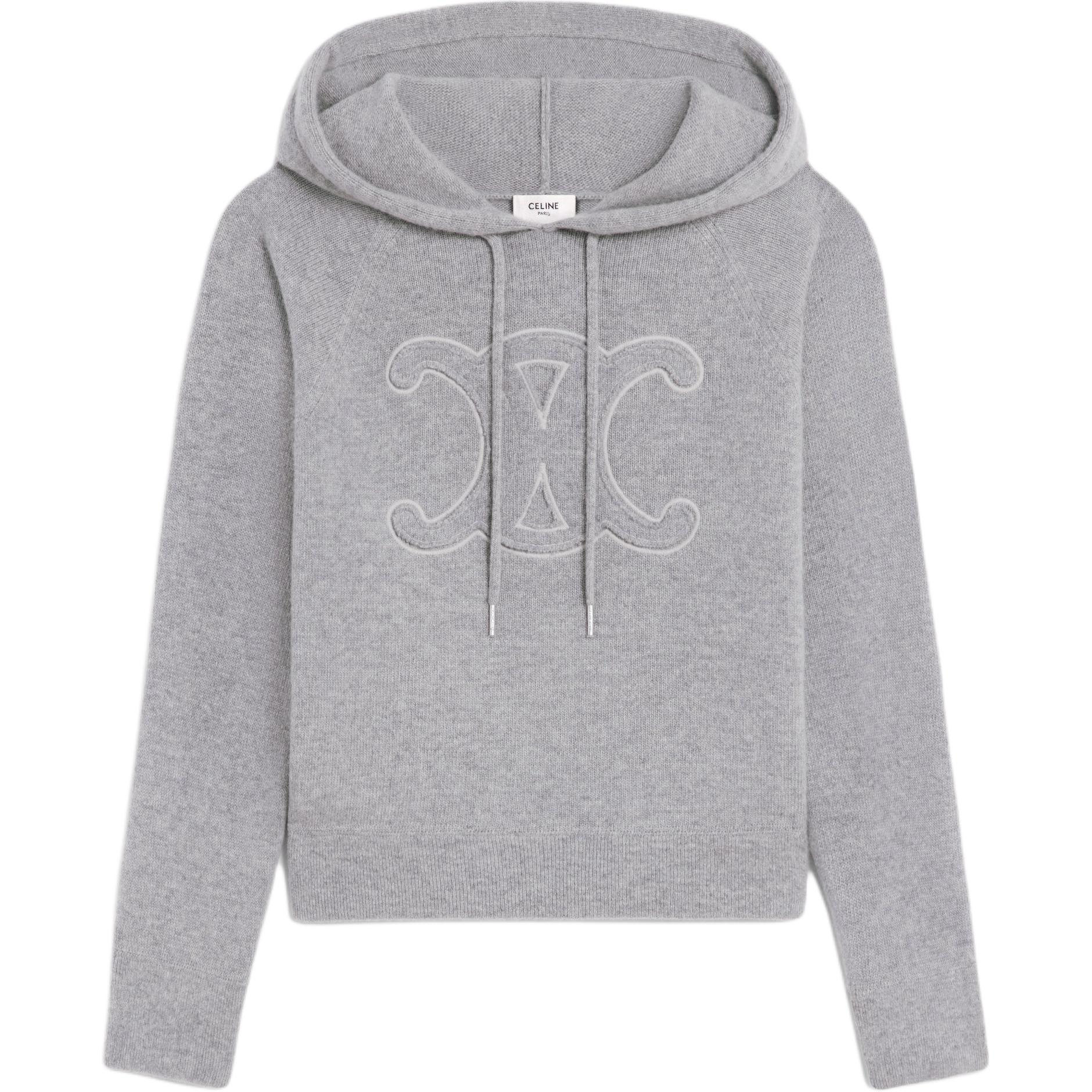 Женский свитер CELINE Logo (серый)