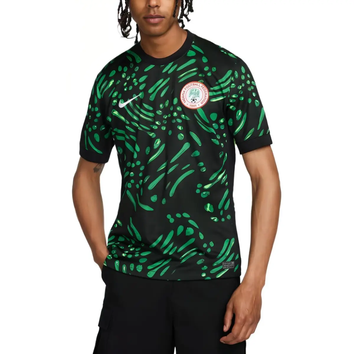 Nike Nigeria National Team Dri FIT Soccer Jersey Men's Black