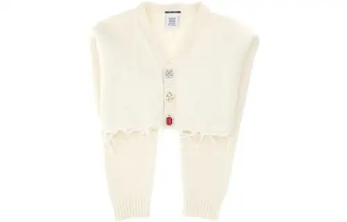 Vetements Sweaters Women's Beige V Neck Moderate Other