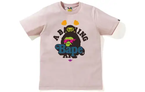 A BATHING APE T Shirts Women's Crew Neck Moderate Straight Fit