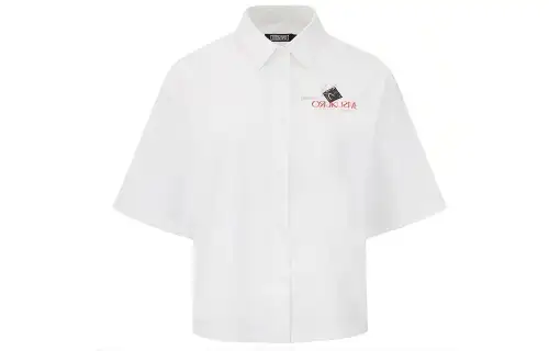 EVISU Shirts Women's White Square Collar Moderate