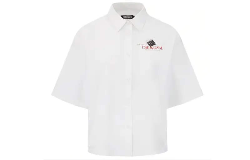 EVISU Shirts Women's White Square Collar Moderate