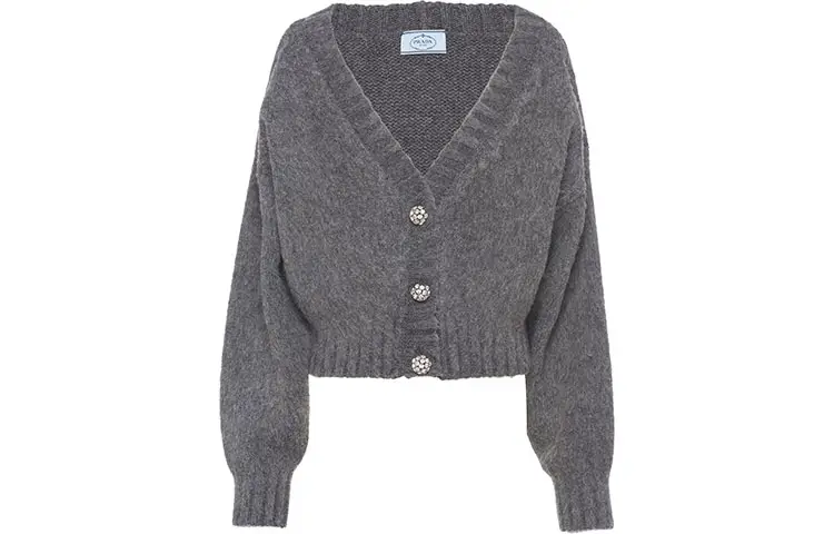 PRADA FW21 Fitted Sweater Women's Gray