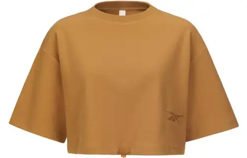 Reebok Drop Shoulder Sleeve T Shirt Women's Brown