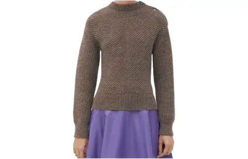 Bottega Veneta Chevron Motif Knit Jumper
